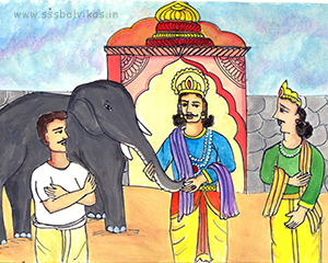 Keshav presents elephant to the king