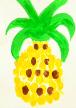 Pineapple Finger Painting