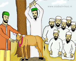 kabir stopping the calf sacrifice
