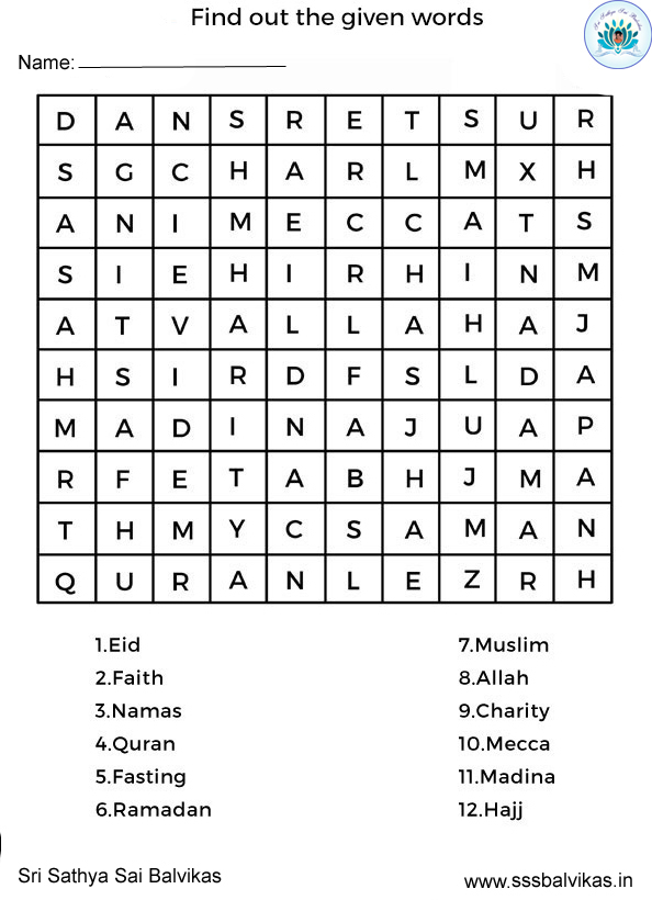 Word search puzzle -1