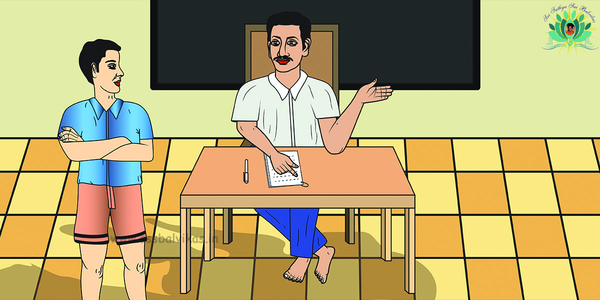 Teacher questioning Anil.
