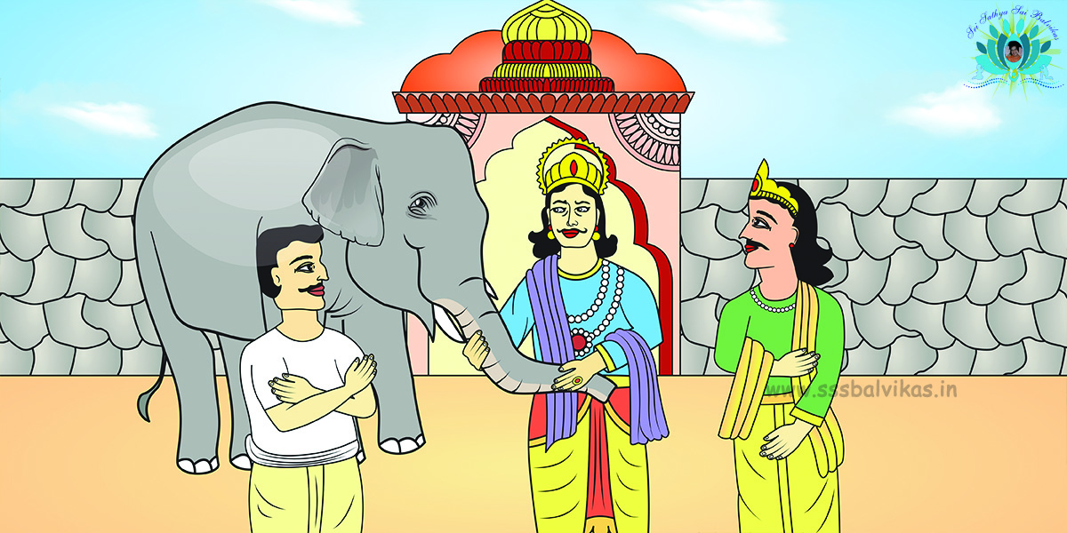 Keshav presents elephant to the king